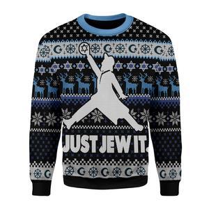 Just Jew It Ugly Christmas Sweater | Unisex | Full Size | Adult | Colorful | US3361