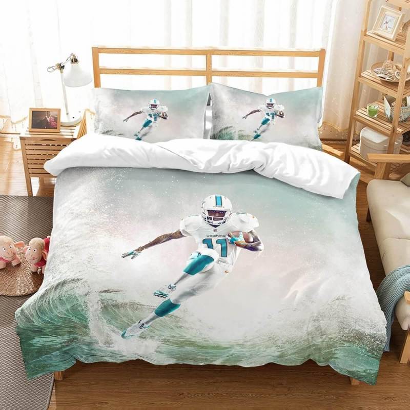 3D Customize Parker DeVante Miami Dolphins Bedding Set Duvet Cover Set Bedroom Set Bedlinen