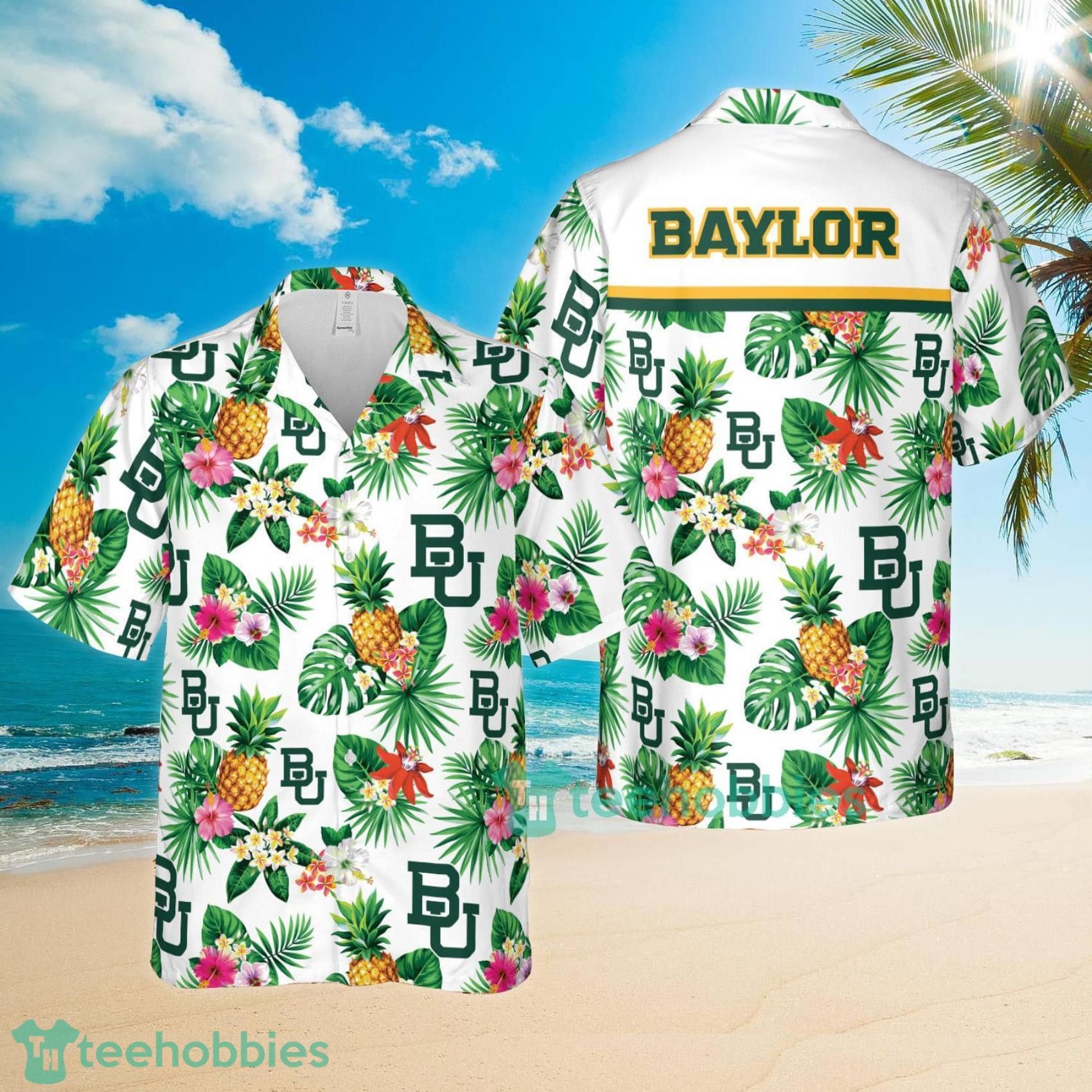 NCCA Baylor Bears Pineapple Tropical Flower Trendy Hawaiian Shirt Aloha Shirt