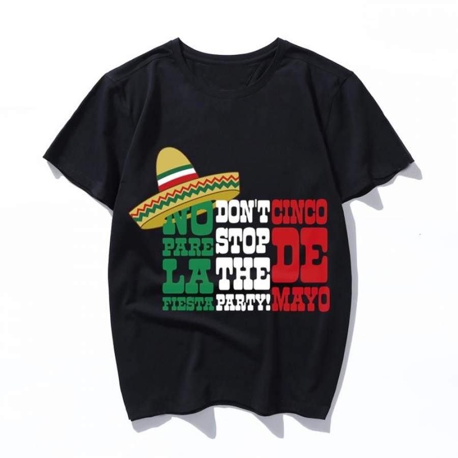 Cinco De Mayo May 5 Mexican Flag Celebration Cotton T Shirt Couple Short Sleeve O-Neck Fashion Loose Fit Tshirt Women Casual Tee Shirt