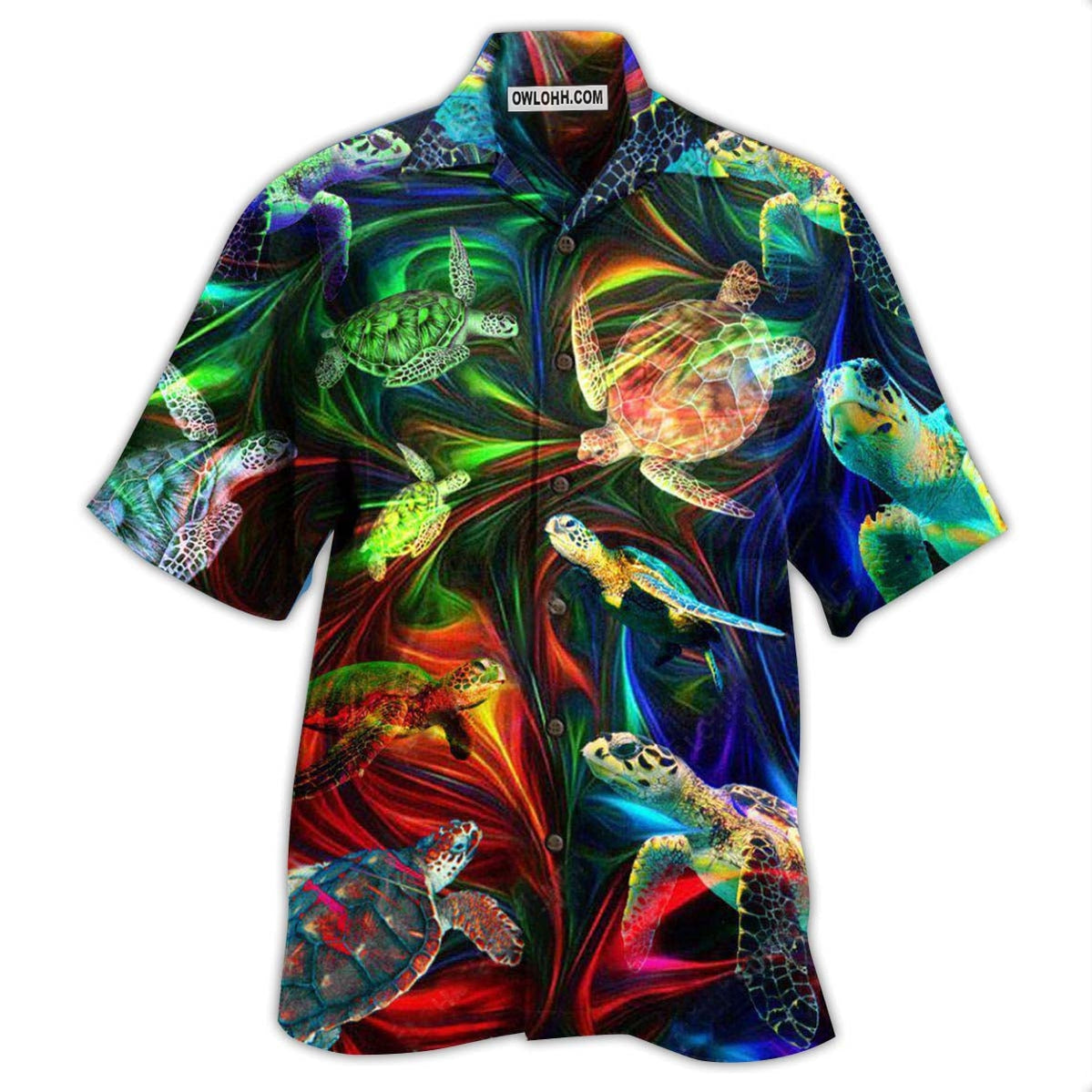 Turtle Amazing Neon Flash – Hawaiian Shirt  – Owl Ohh