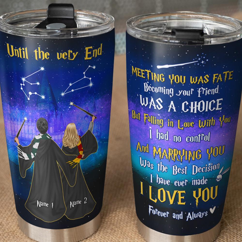 Personalized Gift Ideas For Zodiac Couple Witches Until The Very End – Custom 20Oz Stainless Steel Tumbler