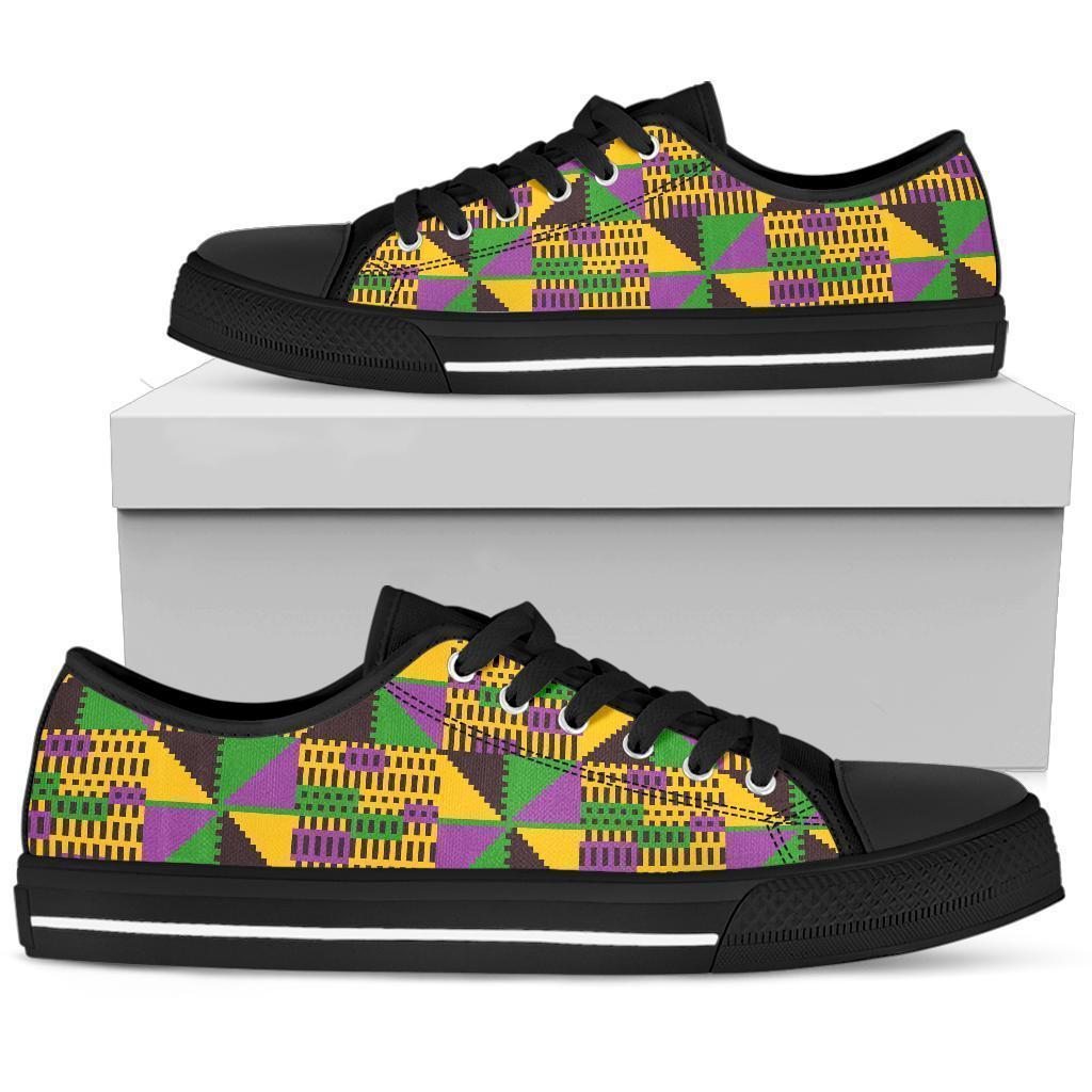 Greek Life Shoes – Violet Ashanti Kente Low Top