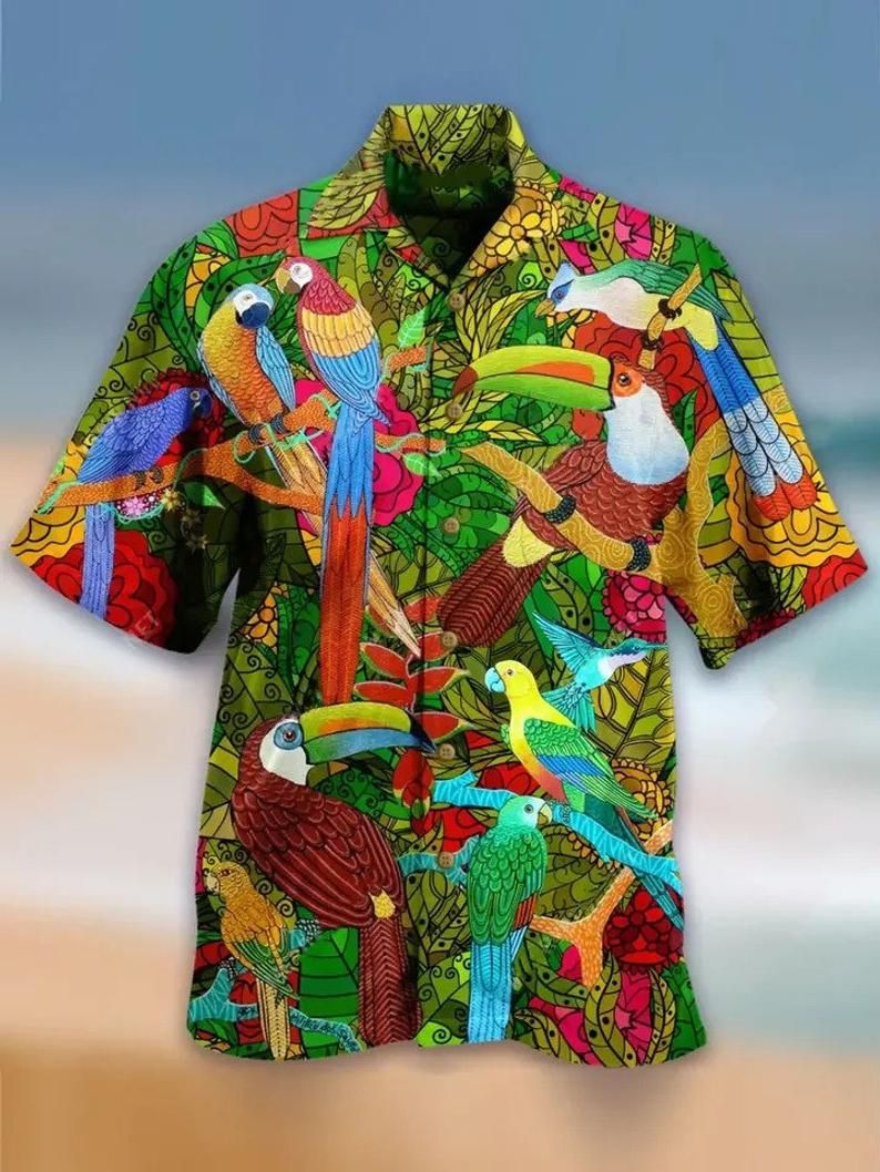 Parrot Multicolor Nice Design Hawaii Shirt Ha92798