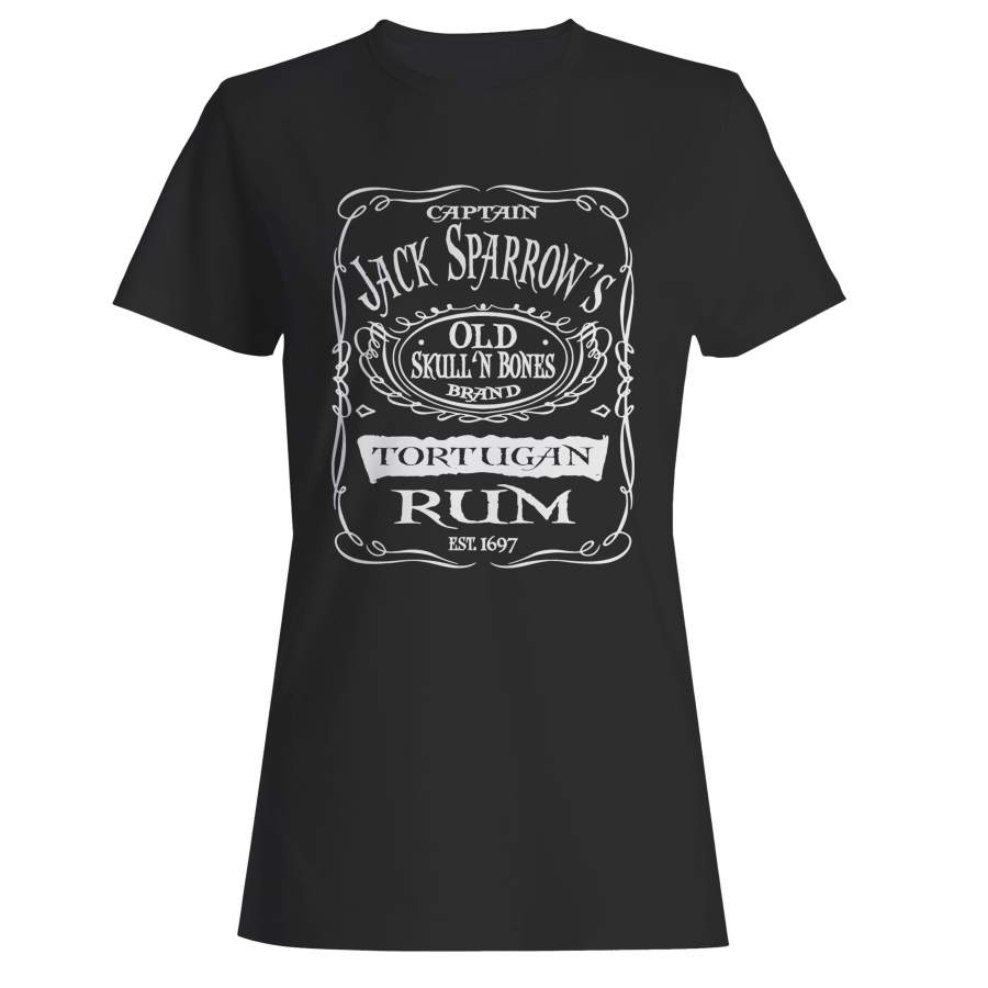 Pirates Of The Caribbean Captain Jack Sparrow Tortugan Rum Woman’s T-Shirt