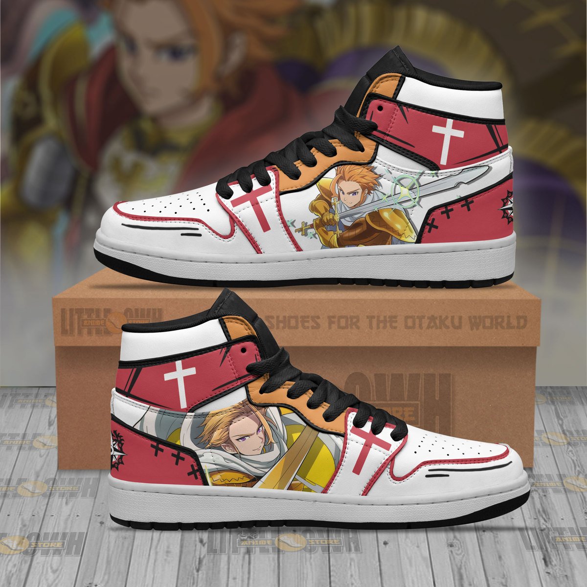 Arthur Pendragon Jd Sneakers Custom The Seven Deadly Sins Anime Shoes