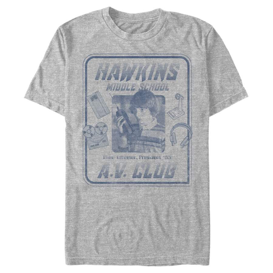 Stranger Things Men’s Hawkins Middle School A.V. Club  T Shirt