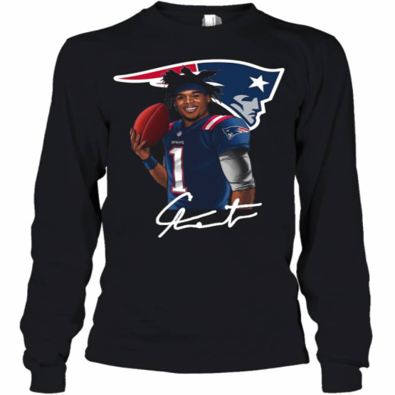 New England Patriots Cam Newton Signature Youth Long Sleeve