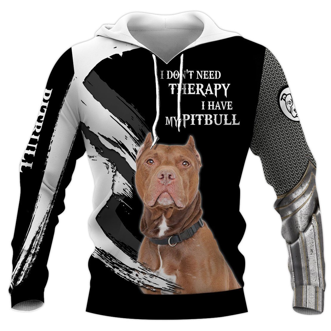 Pitbull Dog Therapy 3D Hoodie Full Printing