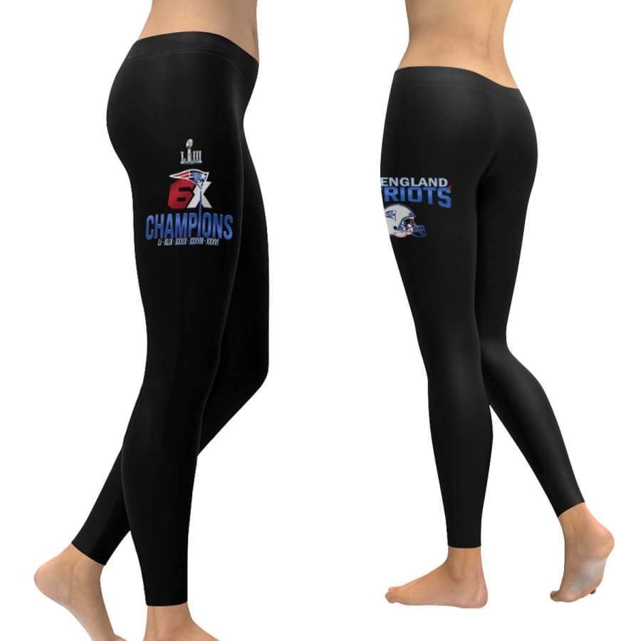 New England Patriots Super Bowl 6X Champions Leggings 3D Full Print