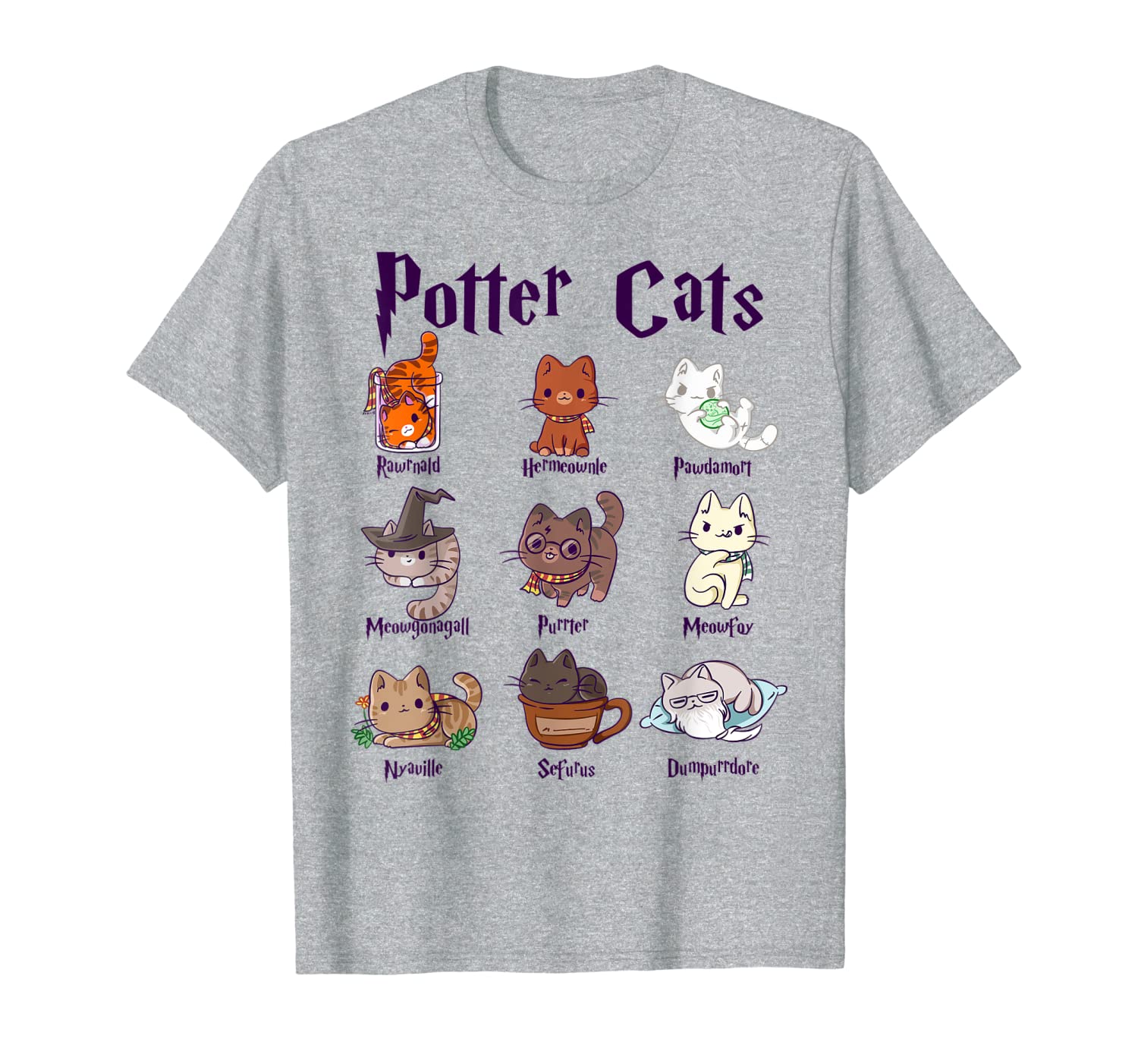 Potter Cats Cute Harry Pawter Kitten Tshirt Gift For Her,Long Sleeve,Hoodie