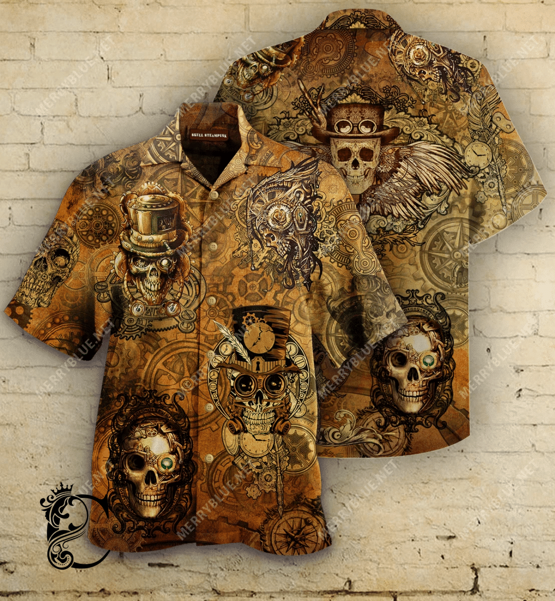 Beach Shirt Buy Skull Steampunk Hawaiian Shirt- Chillicothemall