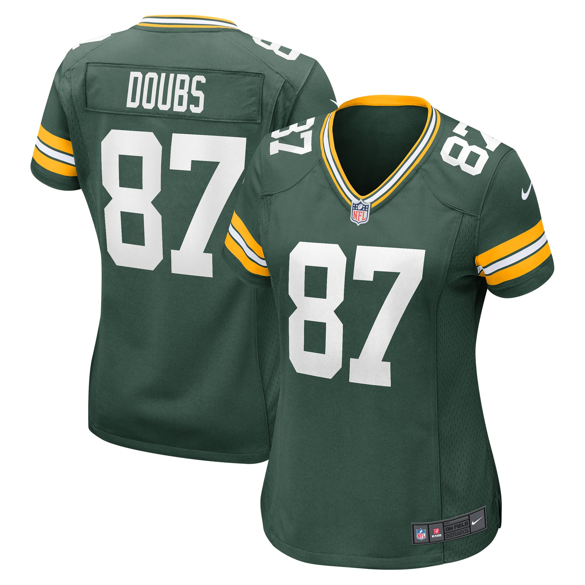 Romeo Doubs Green Bay Packers Women's Player Game Jersey – Green