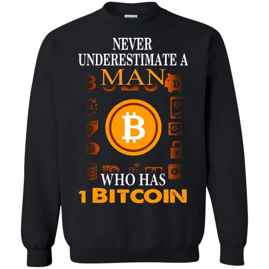 AGR Never Underestimate A Man Who Has 1 Bitcoin Sweatshirt