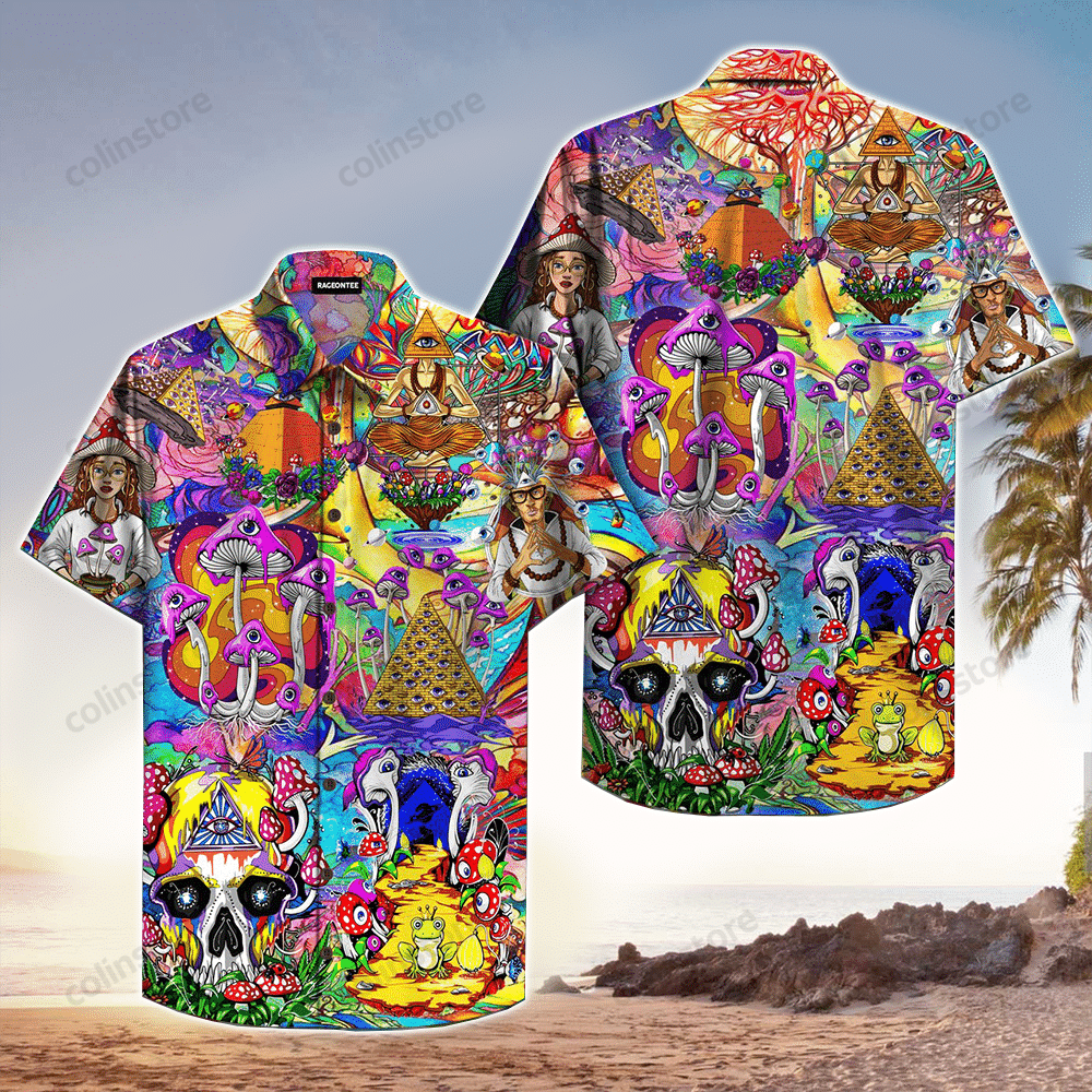 Magic Mushrooms Psychedelic Hippie Hawaii Shirt Aloha Ha40114