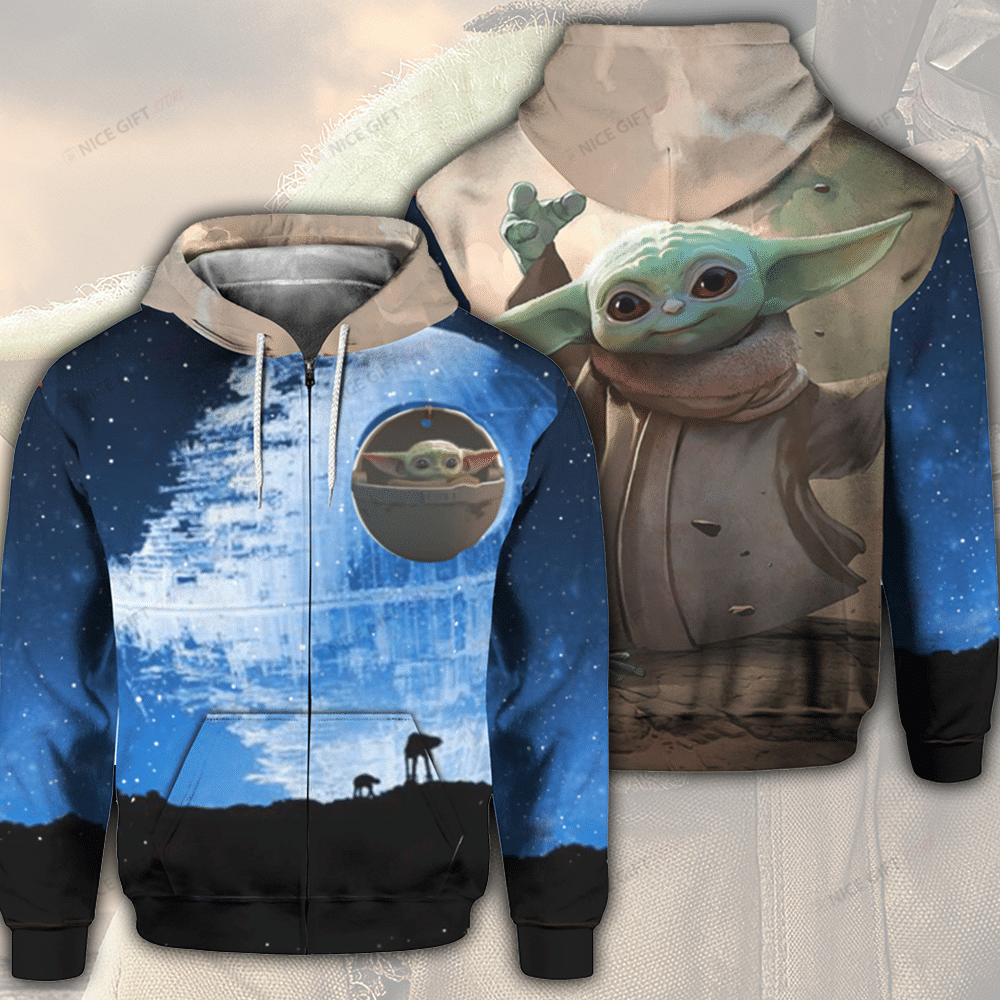 Grogu Zip Hoodie 3D 3Zh-S3R0