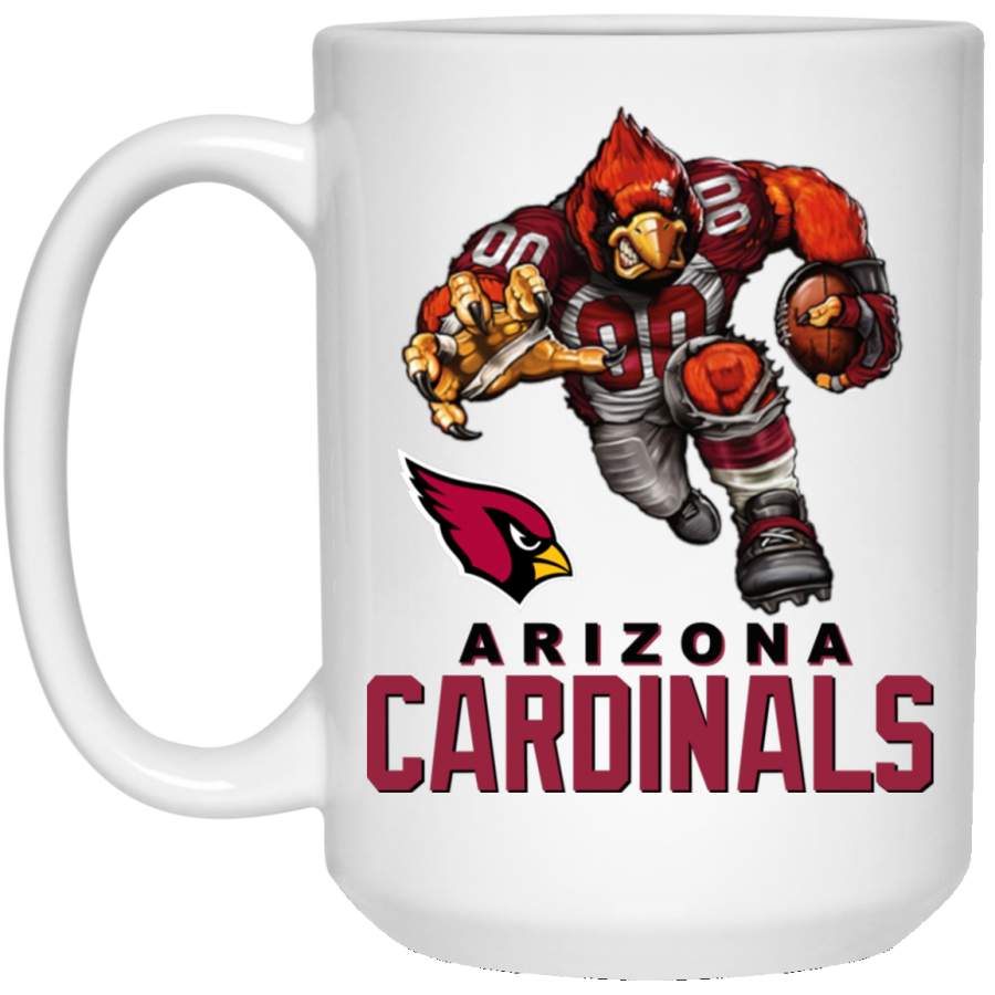 Arizona Cardinals Big Red Logo Player Mascot (white mugs) 21504 15 oz. White Mug