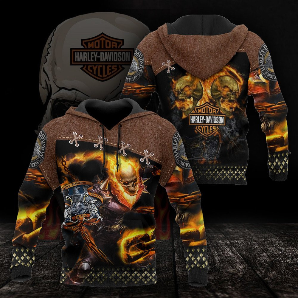 Harley Davidson 3D Printed Hoodie Vd193