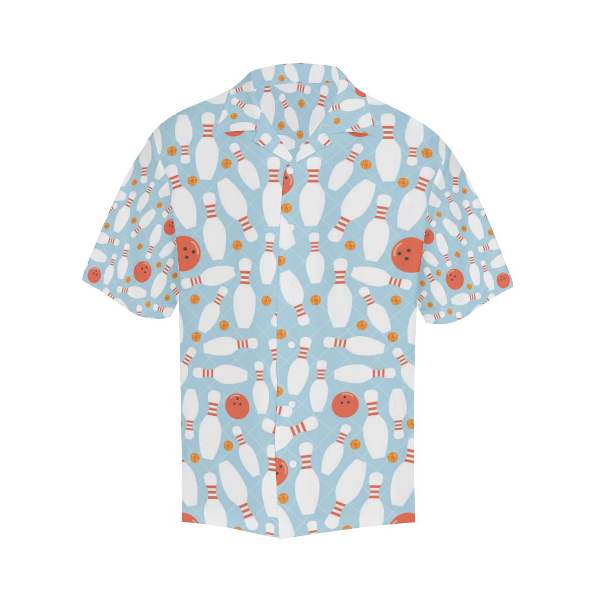 Bowling Ball Pins Blue Blackground Hawaii Shirt For Men Women Ha50600