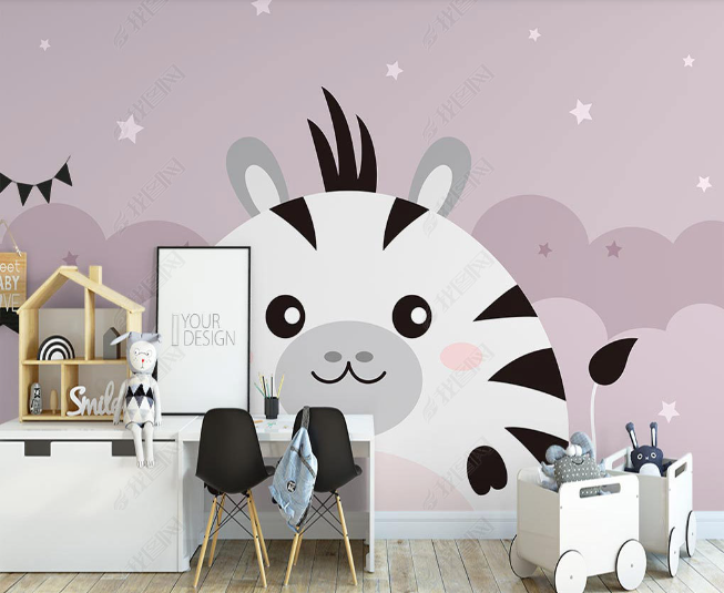 3D Northern Europe Hand-Painted Animal Starry Clouds Mural Wallpaper Sww2553