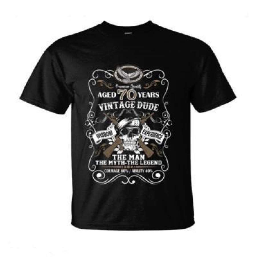 AGR Aged 70 Years Vintage Dude Wisdom Experience The Man The Myth The Legend Courage 60% Ability 40% – Ultra-Cotton T-Shirt