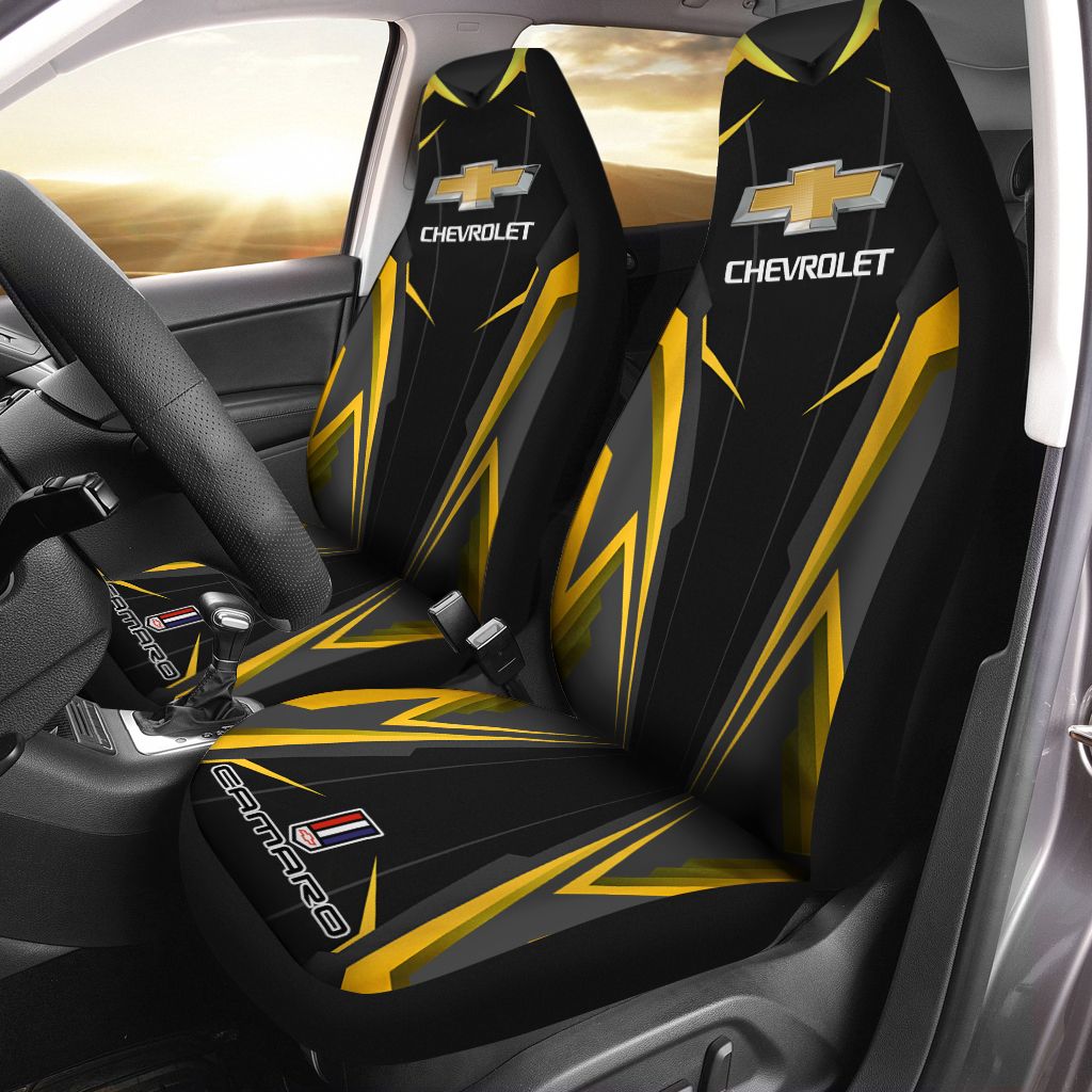 Chevrolet Camaro Nqp-Ht Car Seat Cover (Set Of 2) Ver 1 (Yellow)