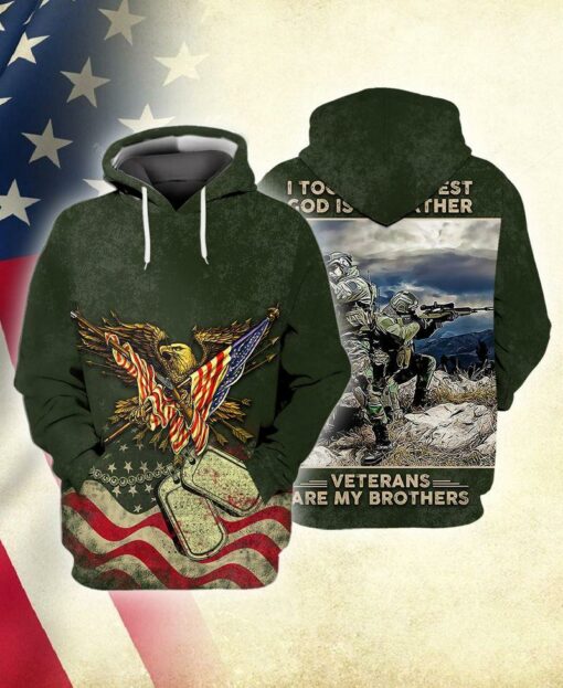 Veterans Are My Brothers 3D All Over Print Shirts For Men & Women, Happy Veteran Memorial 3D Shirts, Veteran Day