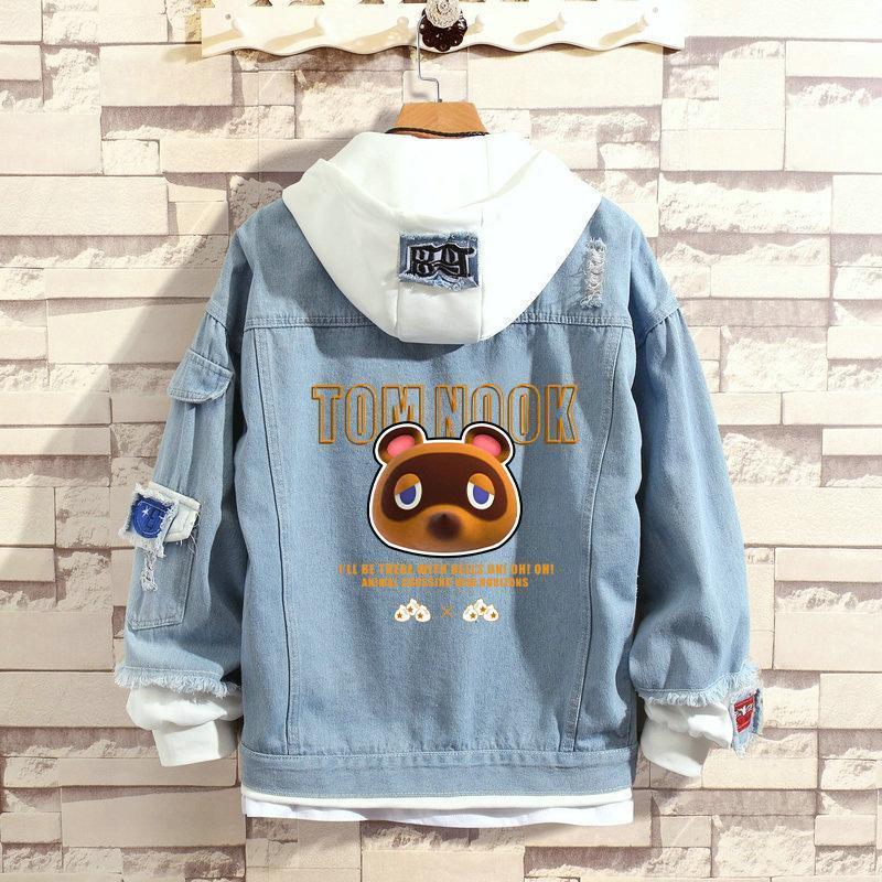 Animal Crossing New Horizons Hoodie Jacket For Adult Long Sleeve Denim Hoodie