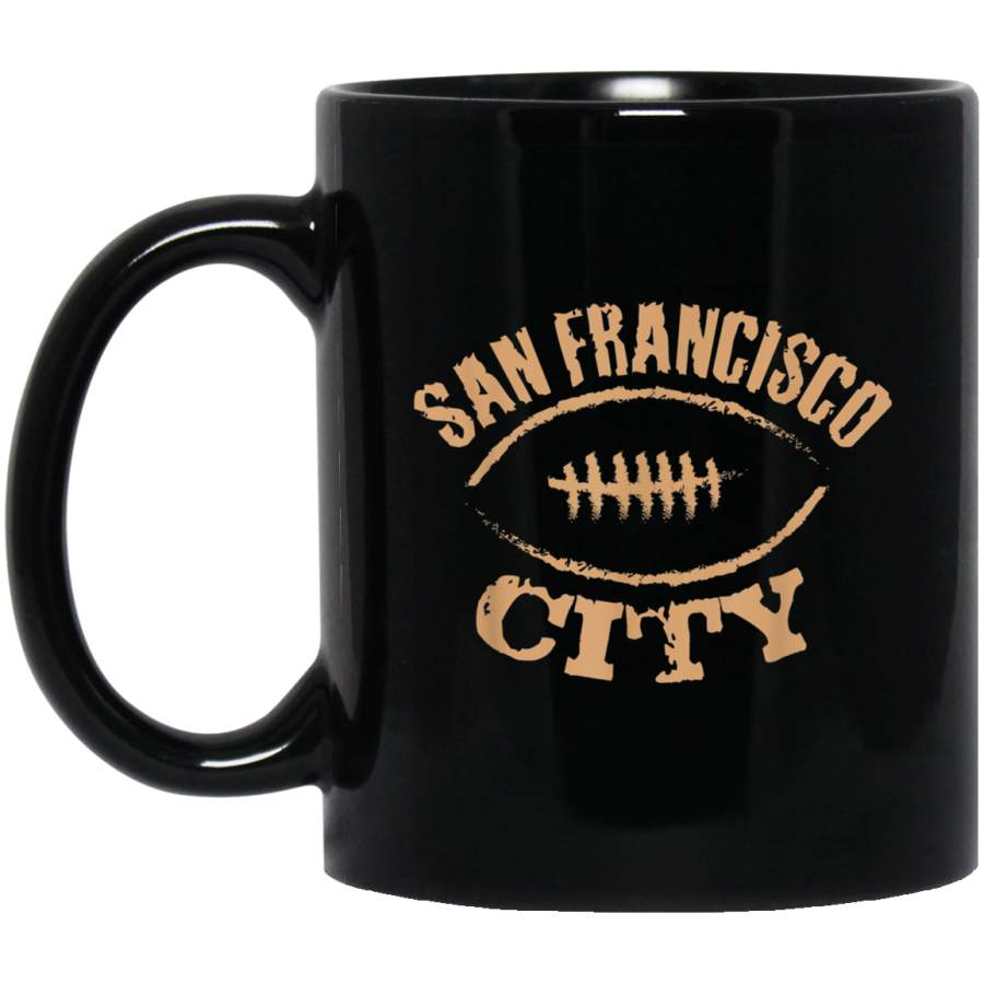 SF San Francisco City Vintage Love SF City Football Mug