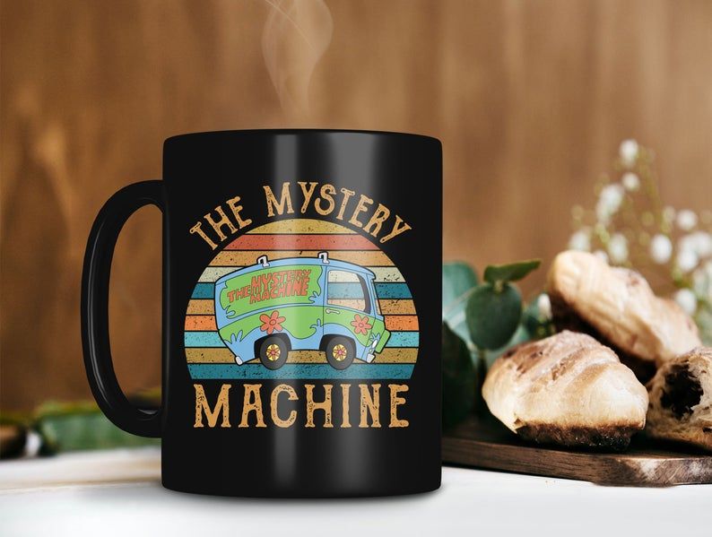 Black Mug The Mystery Machine Scooby Doo Mug Scooby Doo Mug Mystery Mug Retro Vintage Mug Premium Sublime Ceramic Coffee Mug H99