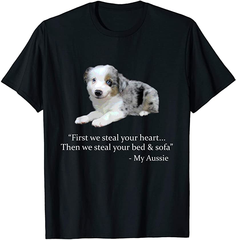 Cute Australian Shepherd Puppy Gift Adorable Shepard T-Shirt