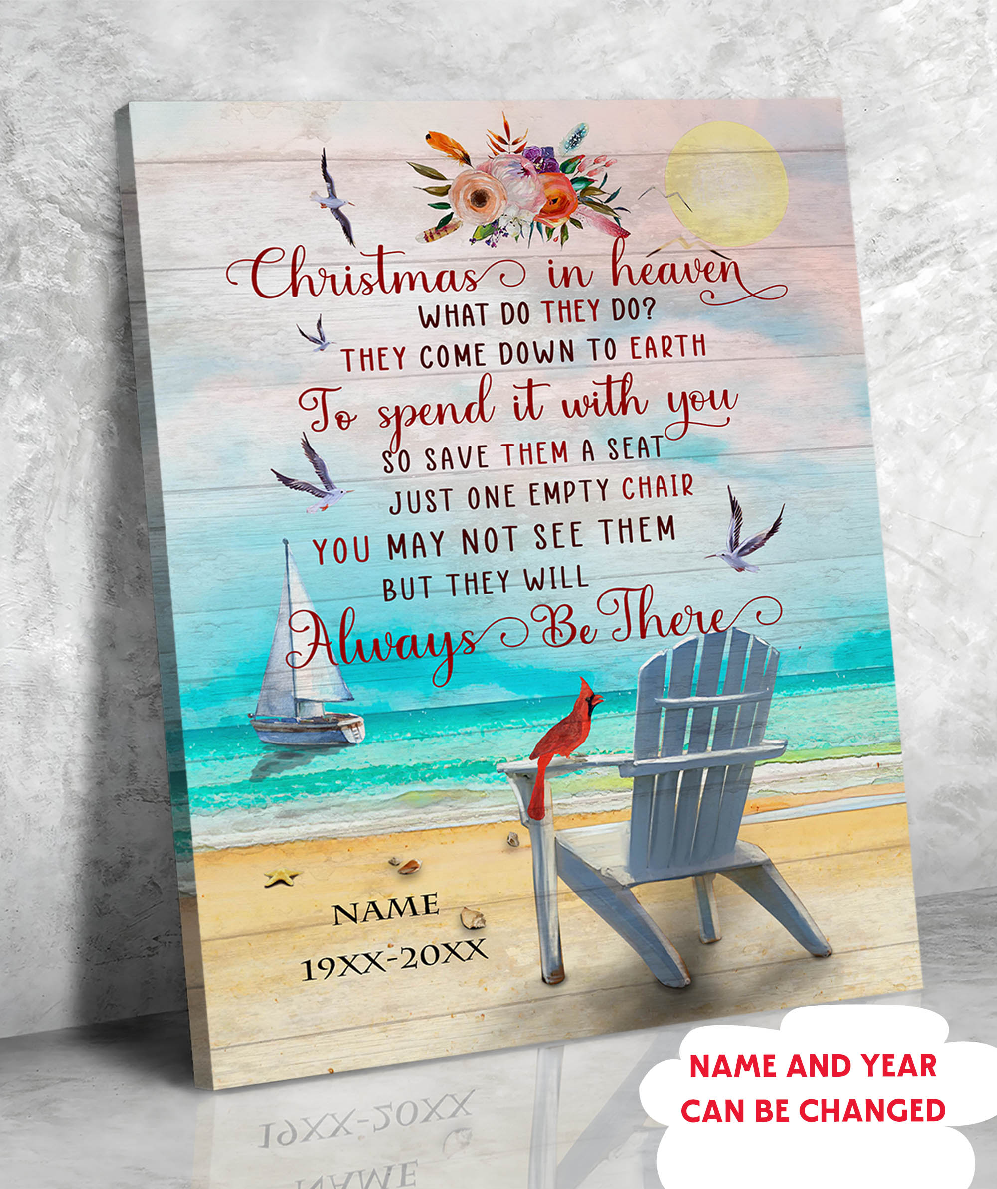 Christmas In Heaven – Personalized Custom Canvas – Memorial Canvas