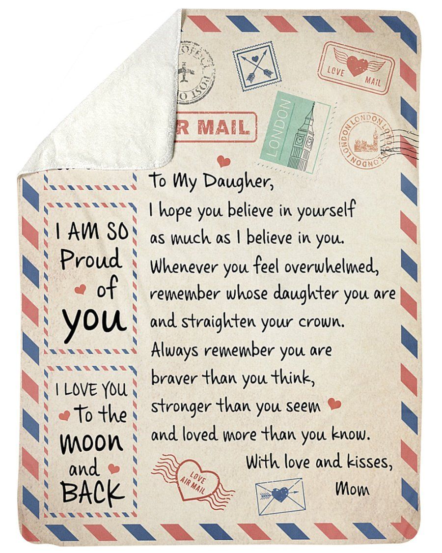 [Personalized Name] Mail Letter Believe In Yourself Mom Fleece Blanket, Sherpa Blanket, Gift For Family Member, Friends Gift, Christmas Gift, Home Decor, Home Living