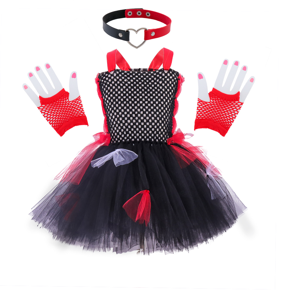 2022 Kids Halloween Zombie Costume Children Cosplay Scary Vampire Carnival Party Dresses Girls Tutu Dress with Accessories alx