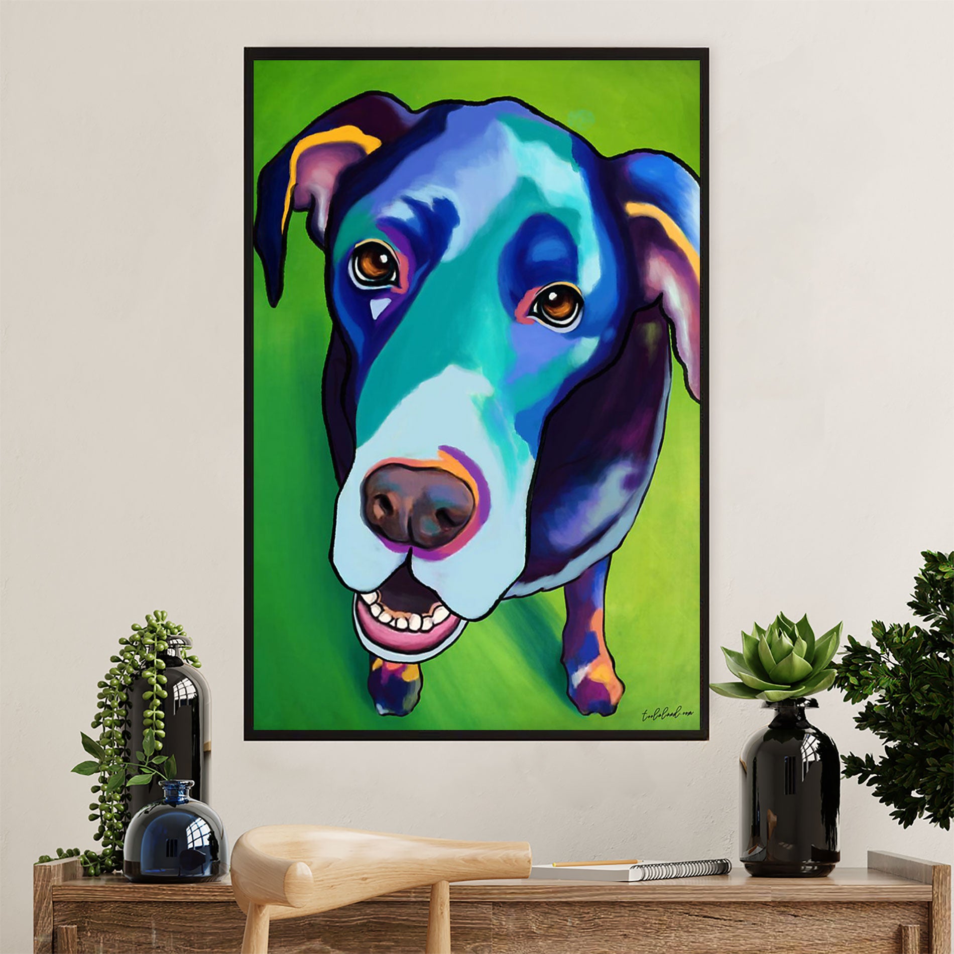 Great Dane Canvas Prints | Watercolor Dog Painting | Wall Art Gift For Great Dane Puppies Lover