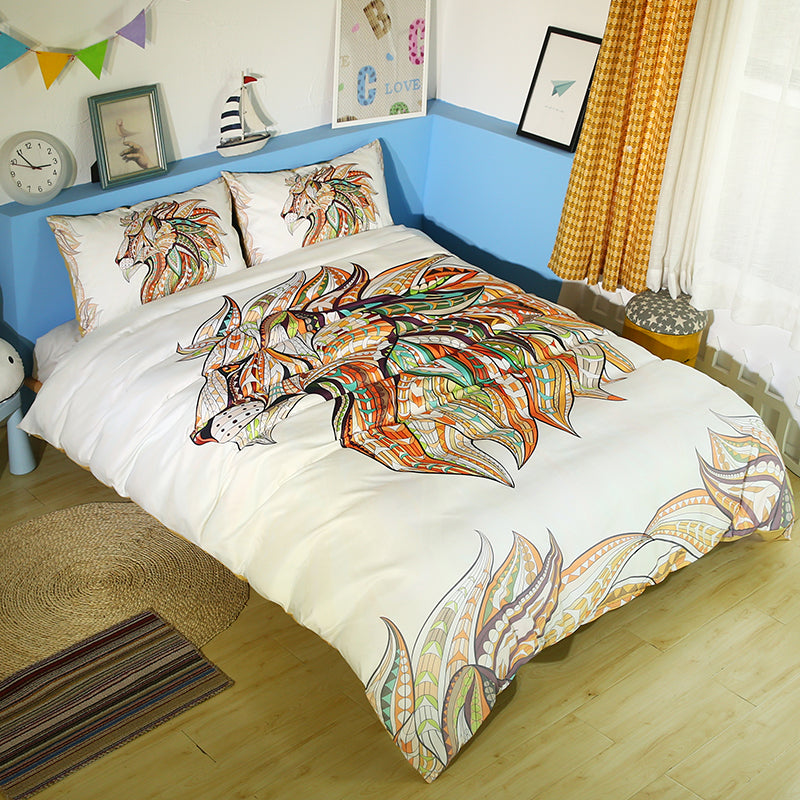 3D National Lion Quilt Cover Set Bedding Set Pillowcases 142