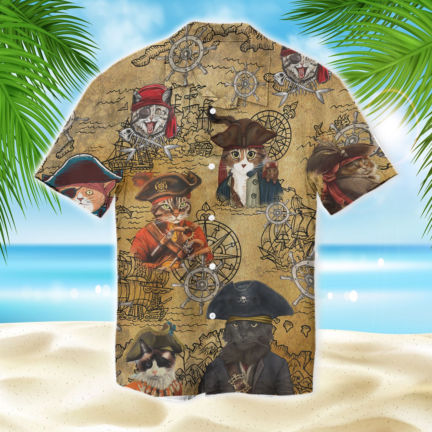 Amazing Pirate Cat Unisex Hawaii Shirt Ha16440