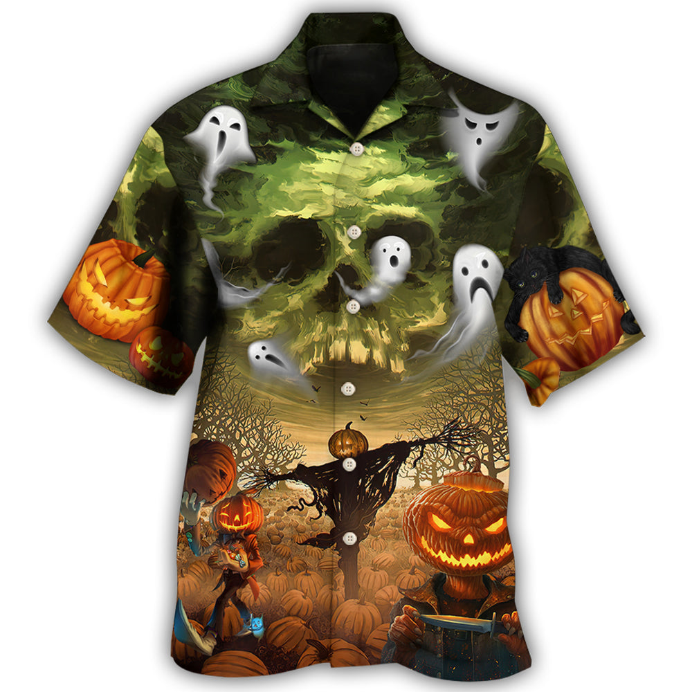 Halloween Pumpkin Crazy Ghost Style Hawaii Shirt Ha80669