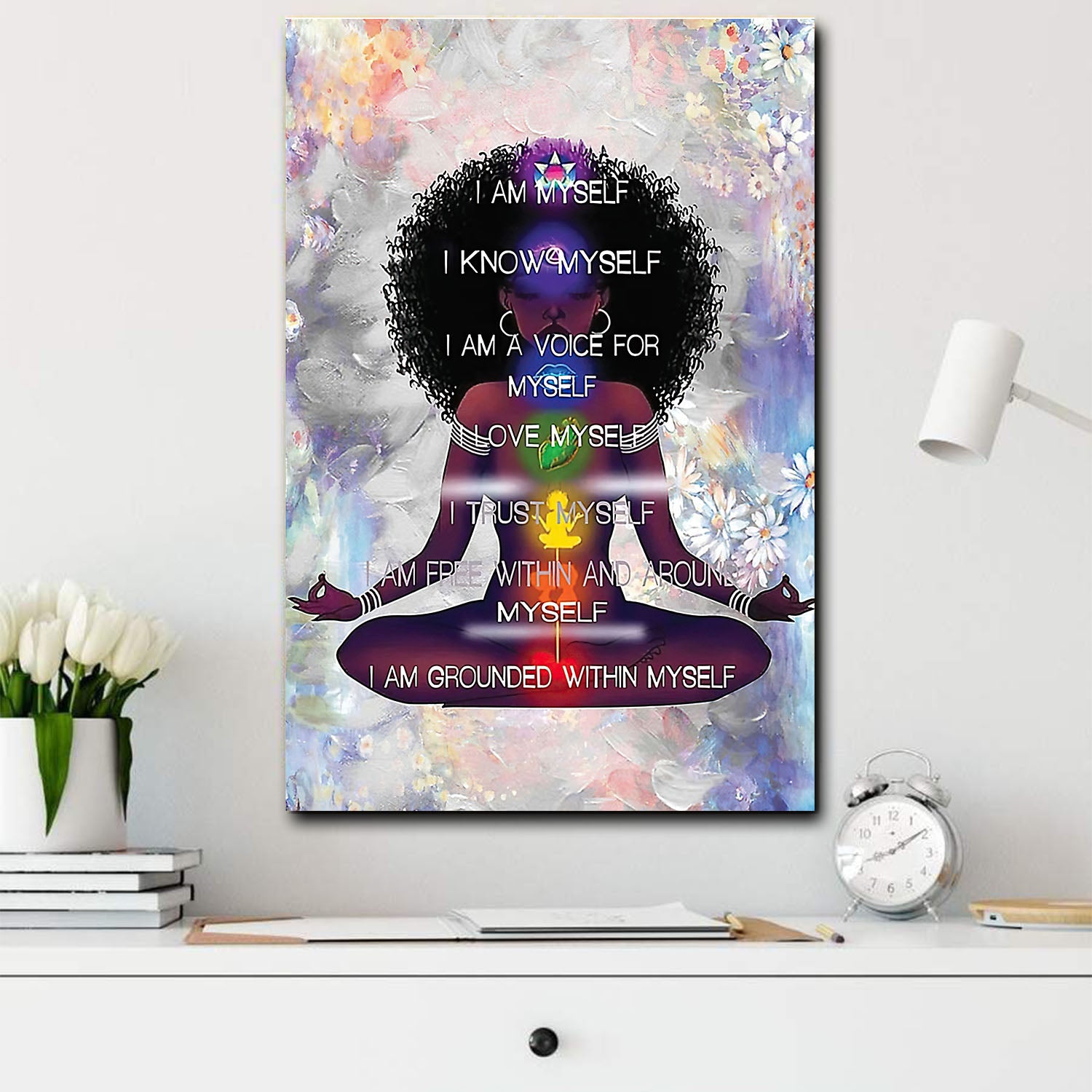 African American Art Posters Black Girl I Love Myself Afro Home ...