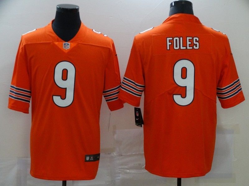 Chicago Bears Nick Foles #9 NFL 2020 Orange Jersey