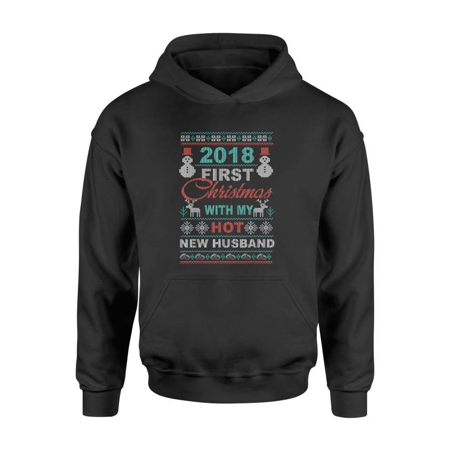 2018 First Christmas With My Hot New Husband Tee For Wife – Standard Hoodie