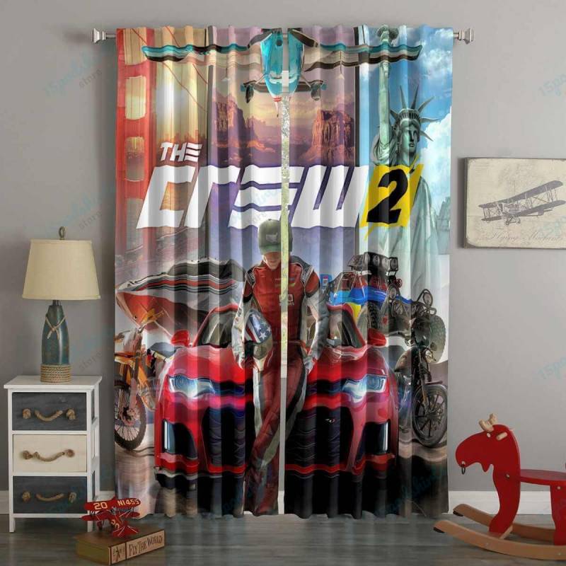 3D Printed The Crew 2 Style Custom Living Room Curtains