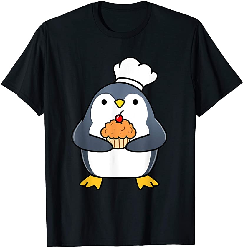 Penguin Baking Cupcake T-Shirt