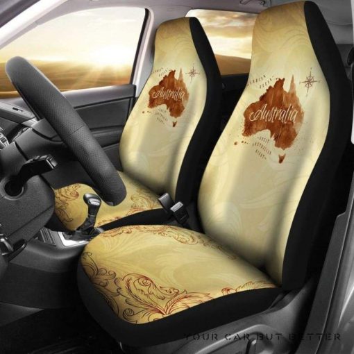 Australia Vintage Map Car Seat Covers