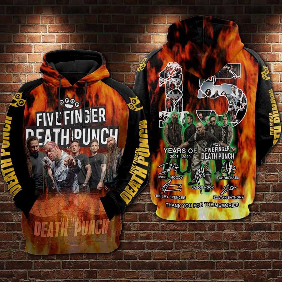 Five Finger Death Punch 15 The Year Hoodie & Zip Hoodie
