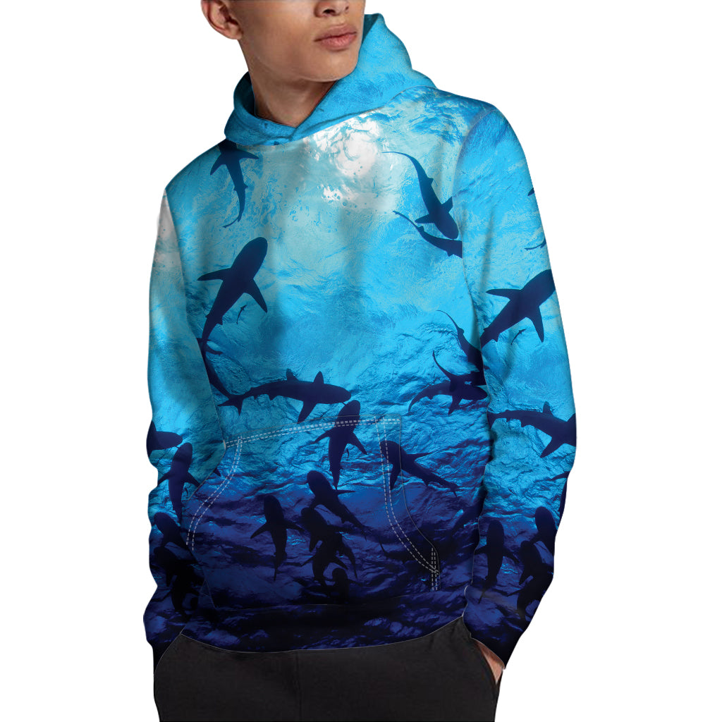 Shark Underwear Print Pullover Hoodie