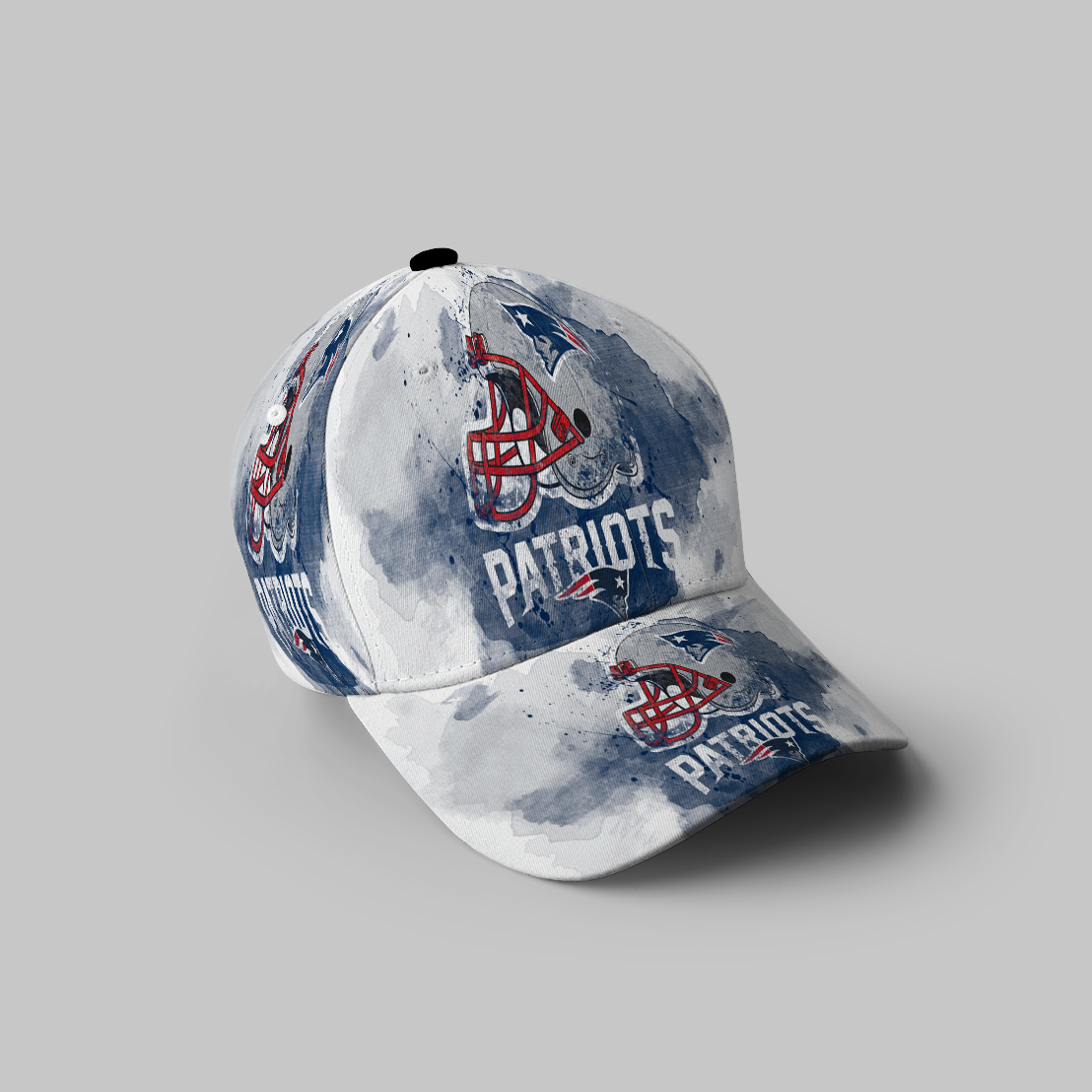 New England Patriots Helmet Color Splash 3D Printing Baseball Cap Classic Hat