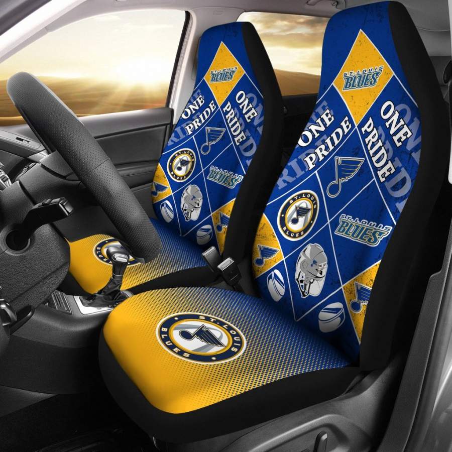 Colorful Pride Flag St. Louis Blues Car Seat Covers