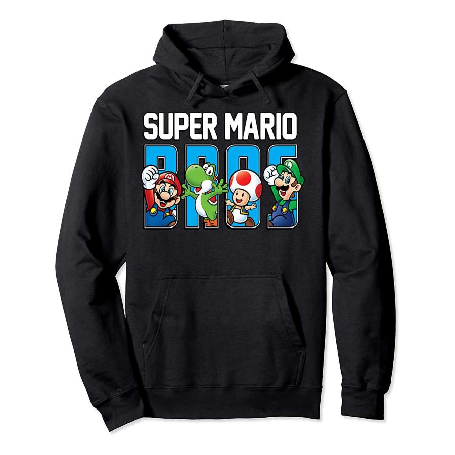 Super Mario Bros Characters Letter Fill Graphic Hoodie Unisex 3D All Over Print