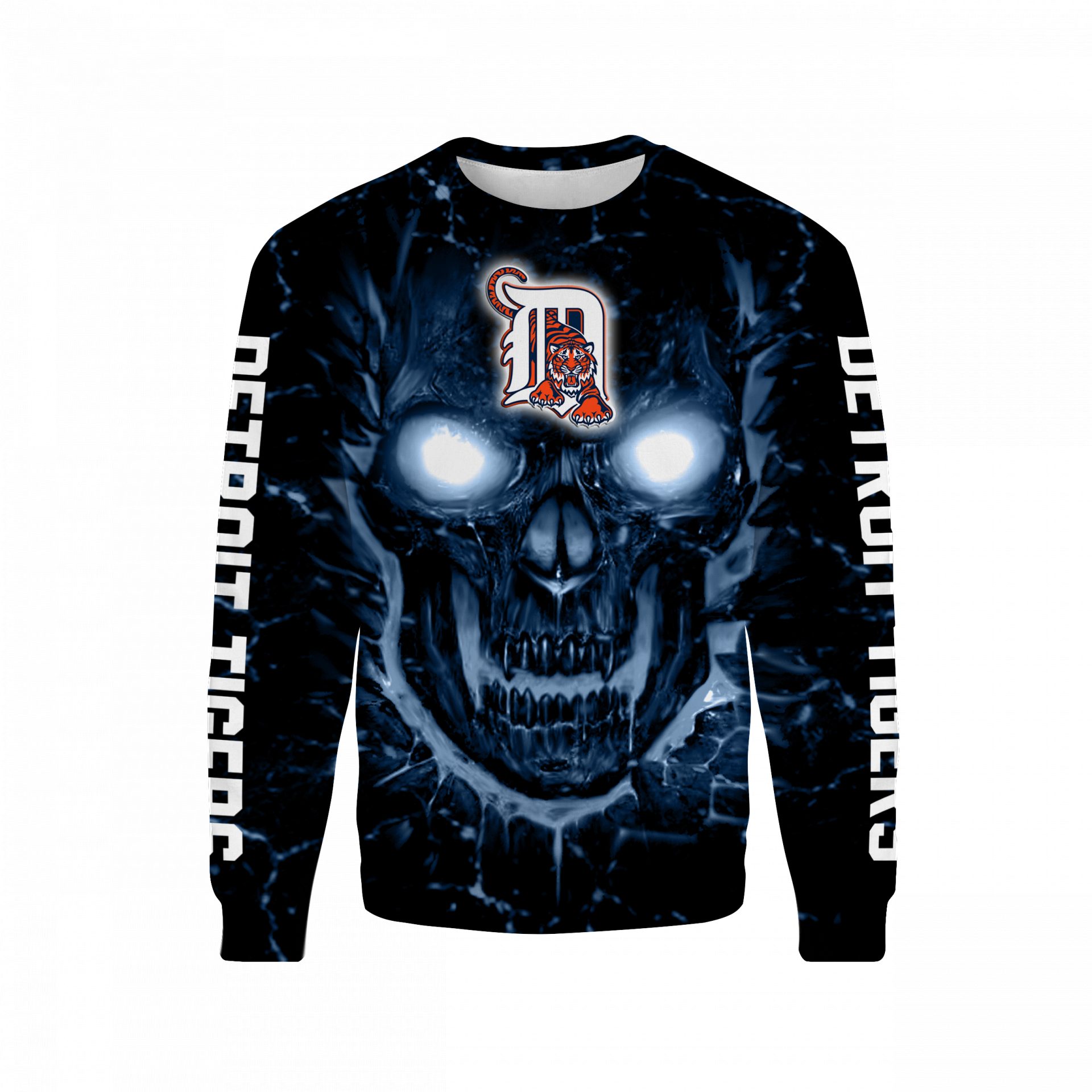 Detroit Tigers Skull Gift For Fan 3D Full Printing Sweatshirt